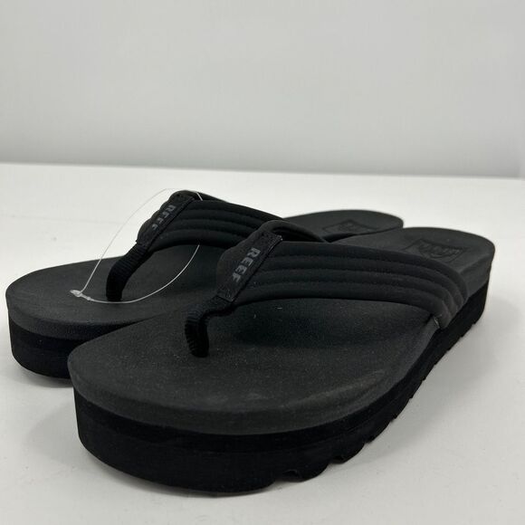New Reef Kaia Rise Black Thong Style Flip Flops US 11 Footwear - Picture 5 of 10